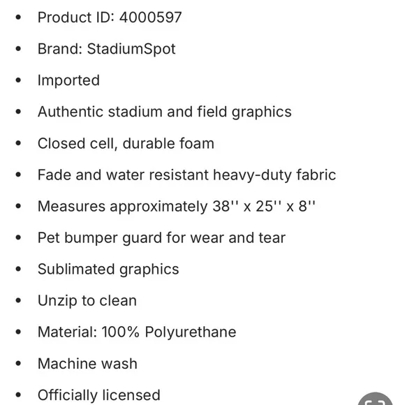 🎄 🎅 Georgia Bulldog Large Stadium Dog Bed NIB. - Picture 6 of 9